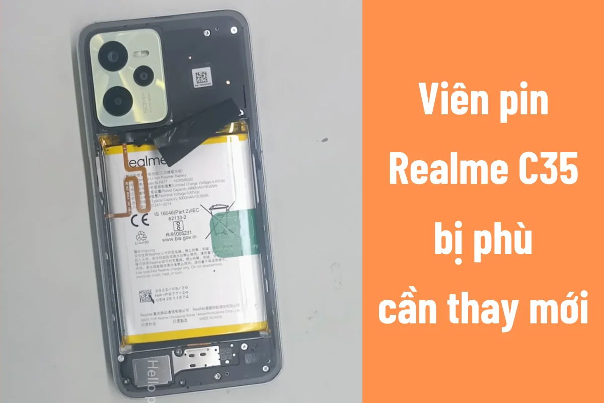 thay pin điện thoại realme c35