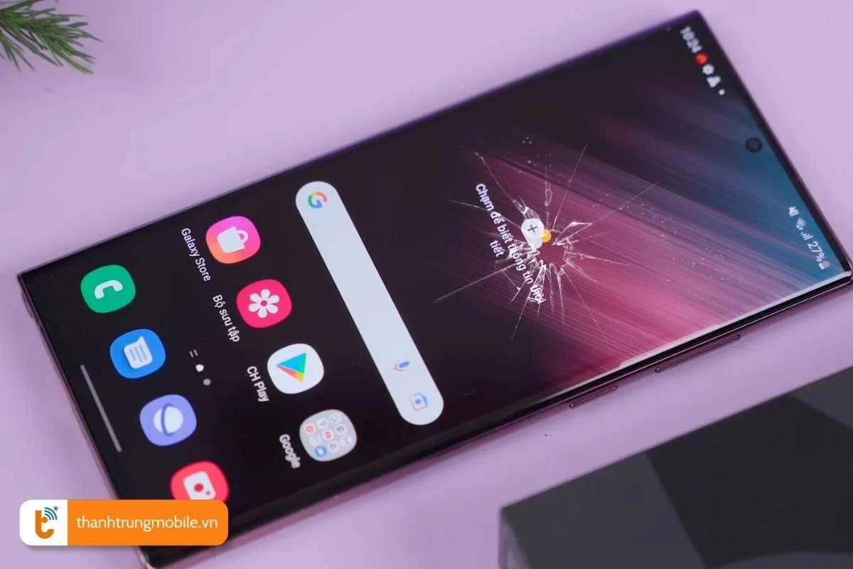 tranh va dap hoac lam roi man hinh samsung