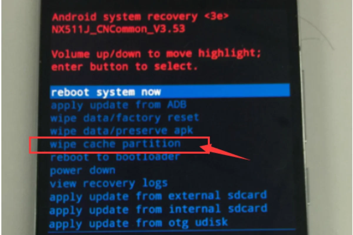 Xóa phân vùng bộ nhớ cache