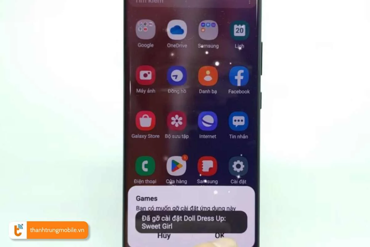 xoa ung dung dang ngo tren dien thoai samsung a750