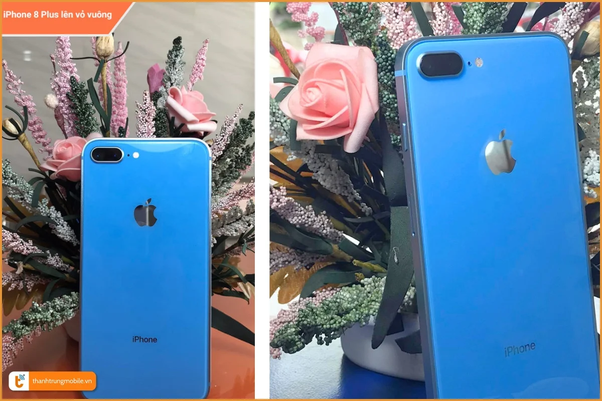 Độ iPhone 8 Plus lên vỏ cạnh vuông