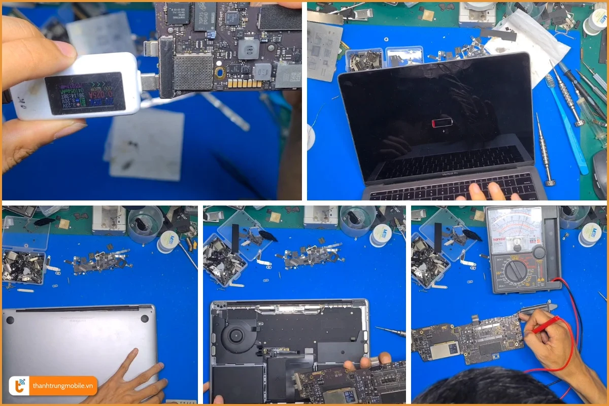 Quy trình thay chân sạc Macbook Pro 2017