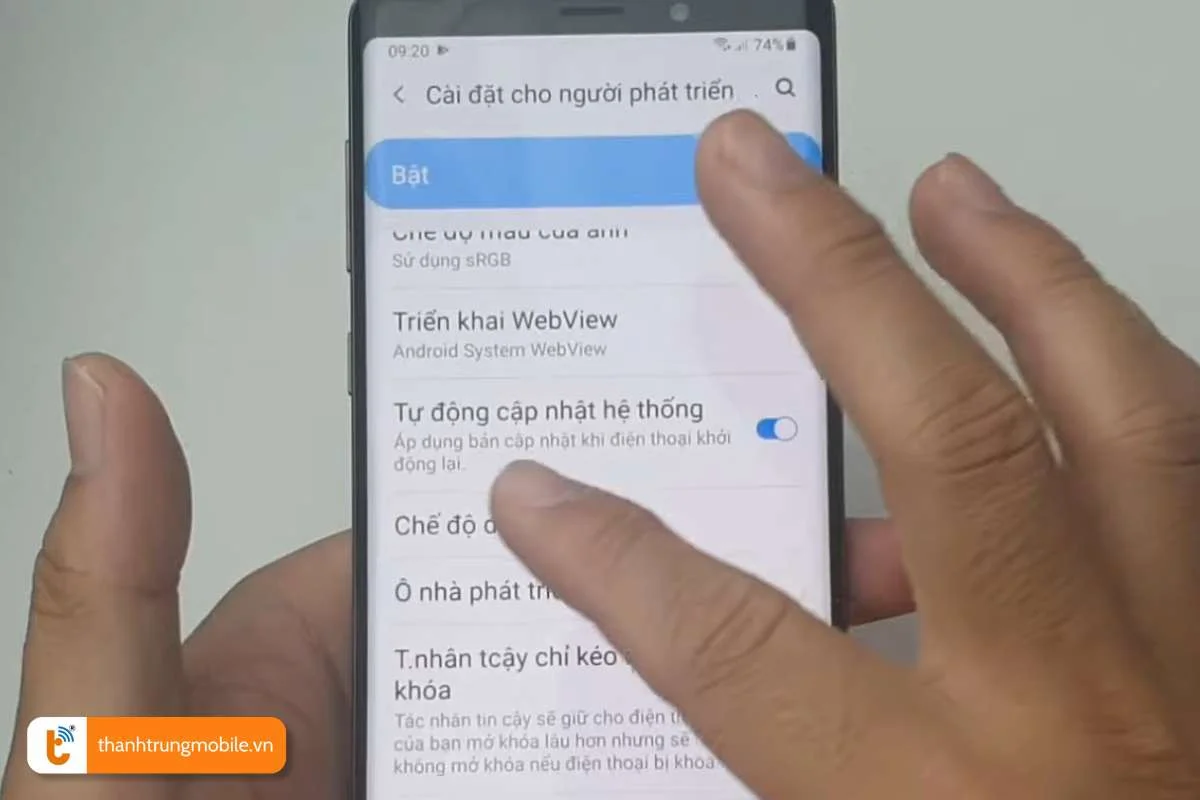 tu dong cap nhat phan mem samsung