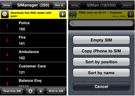 chép danh bạ từ iPhone sang Sim
