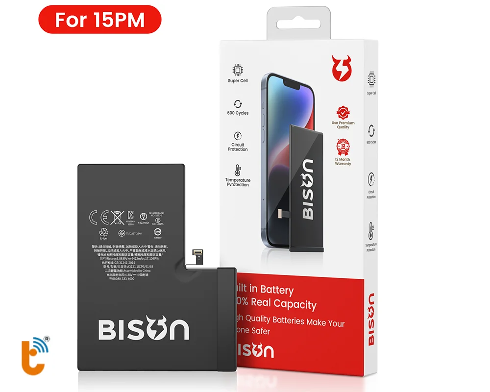 Thay pin Bison iPhone 15 Pro Max
