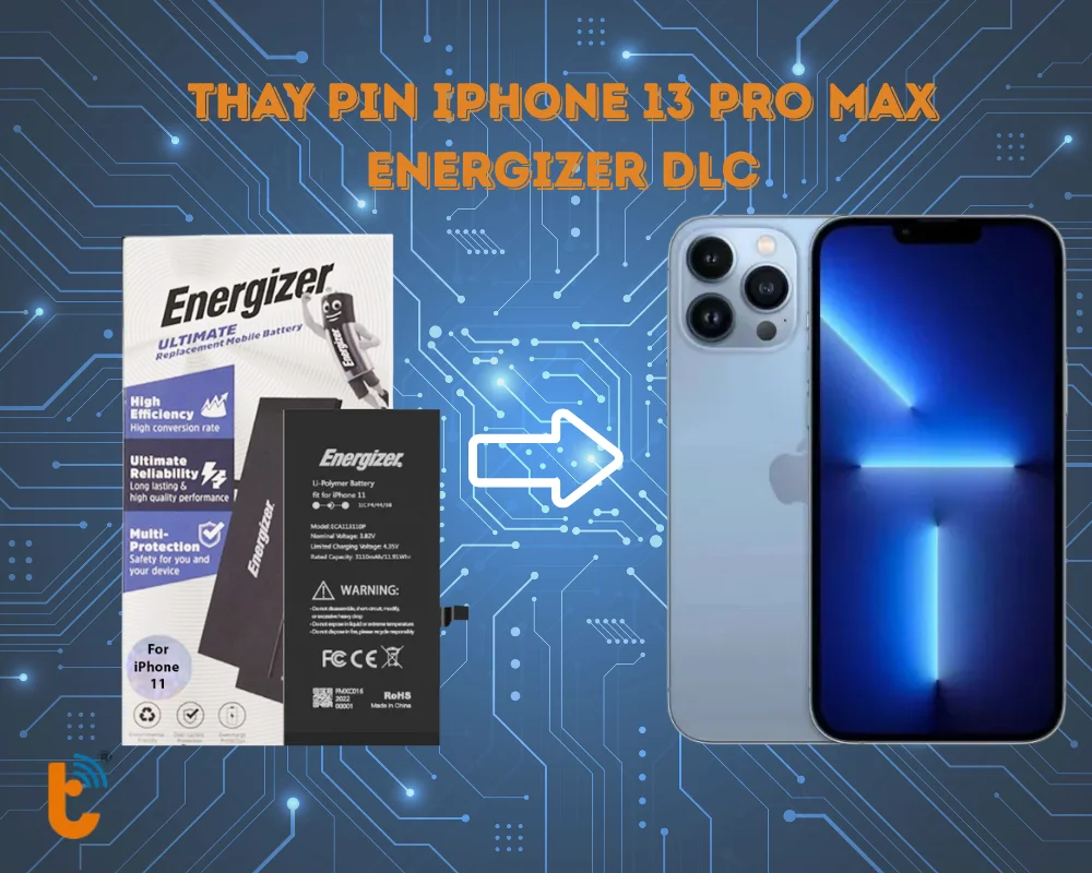 Thay pin iPhone 13 Pro Max Energizer DLC
