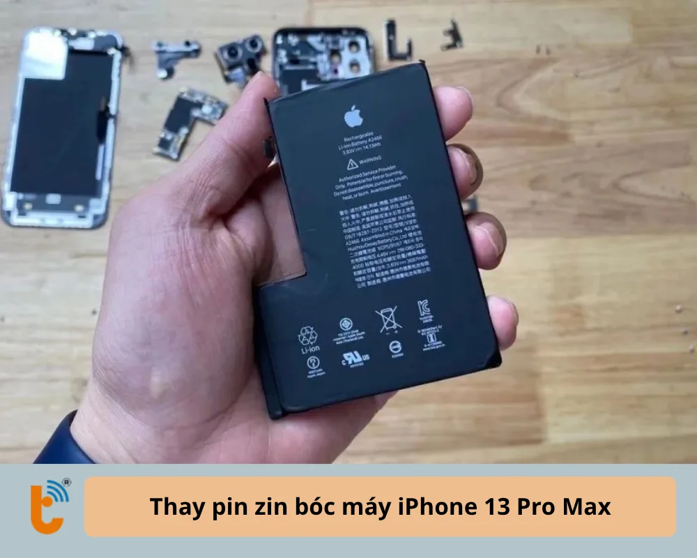 Thay pin zin bóc máy iPhone 13 Pro Max