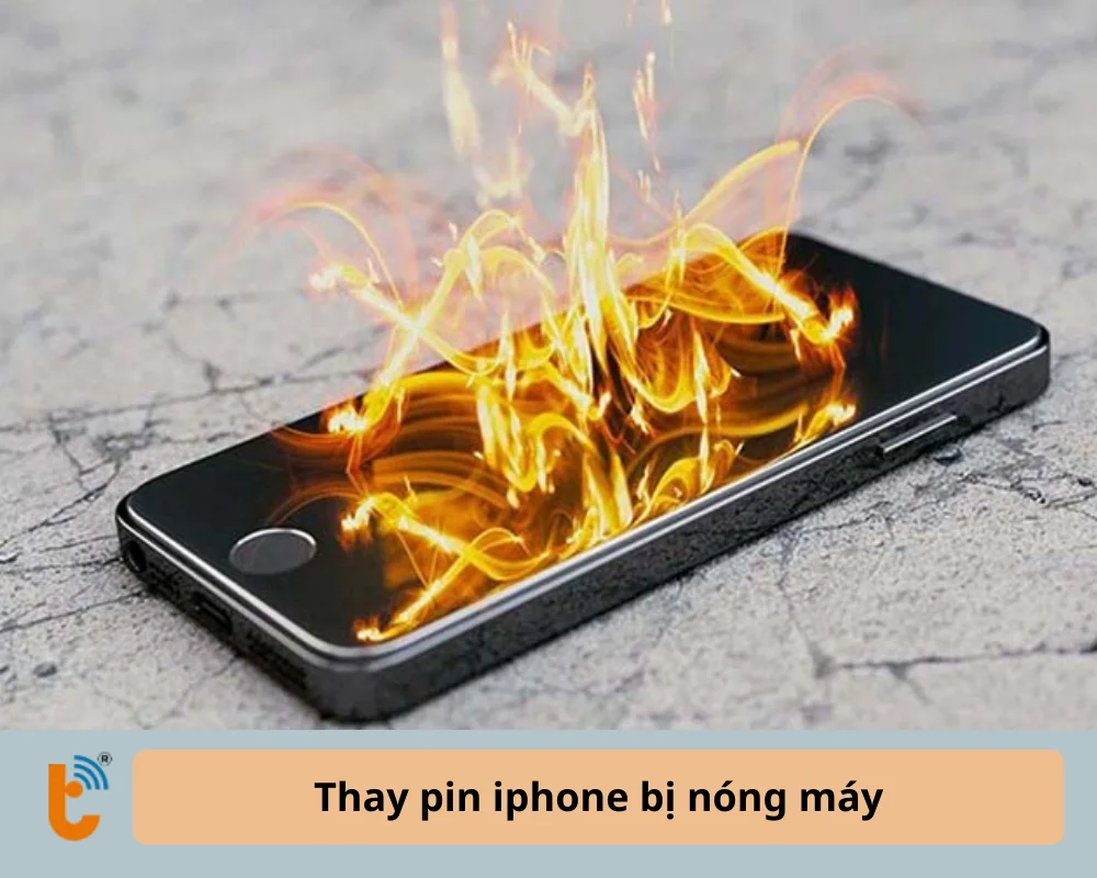 Thay pin iphone bị nóng máy