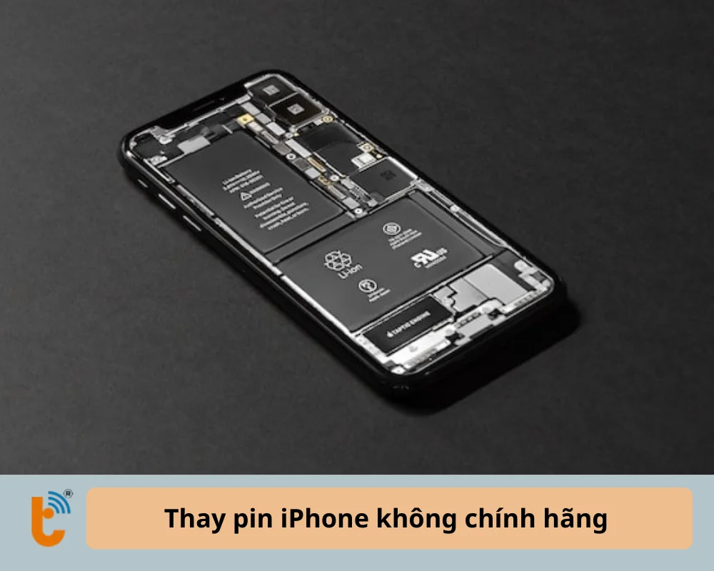 Thay pin iPhone không chính hãng 