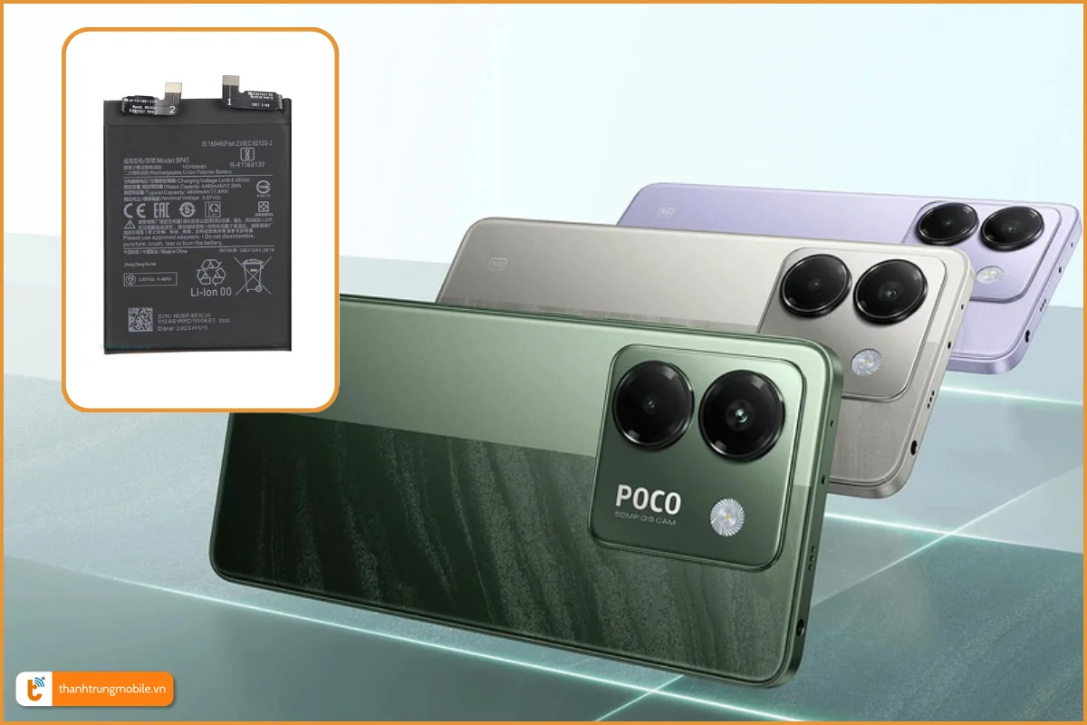 Thay pin POCO M7 Pro 5G chính hãng, lấy ngay