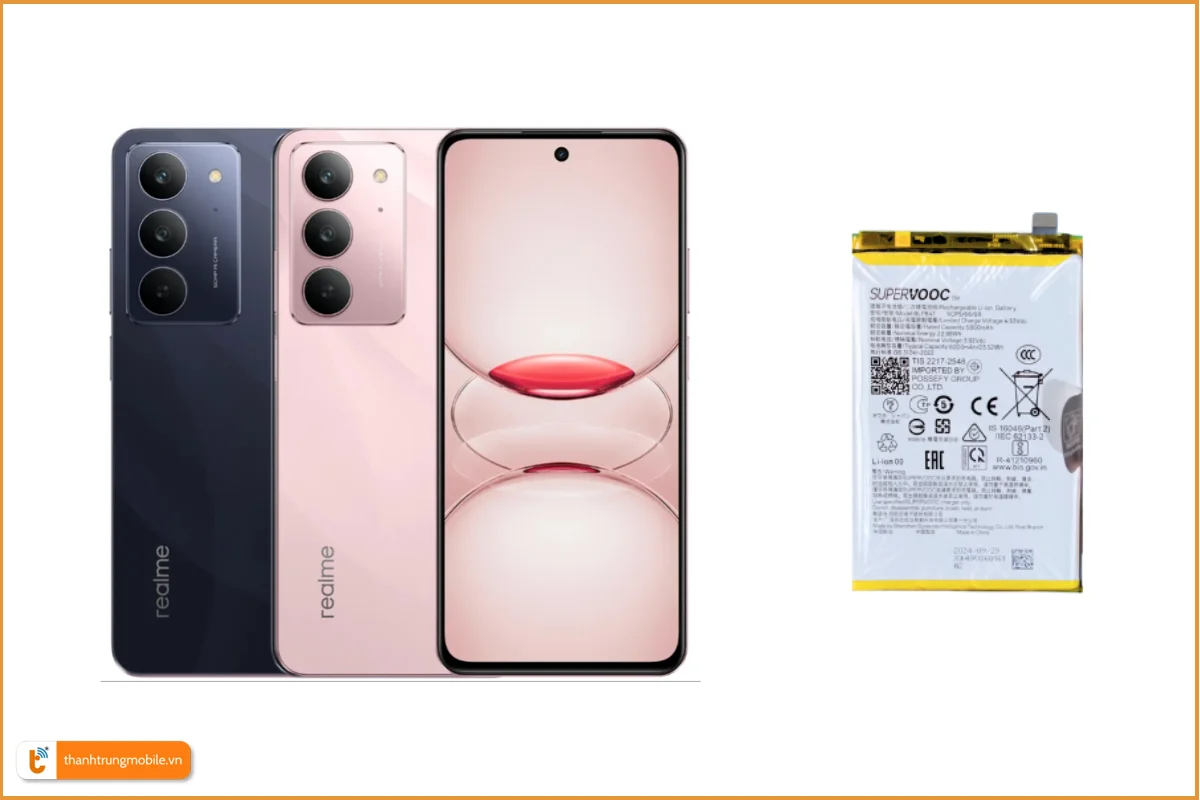 Thay pin Realme C75X chính hãng, lấy ngay