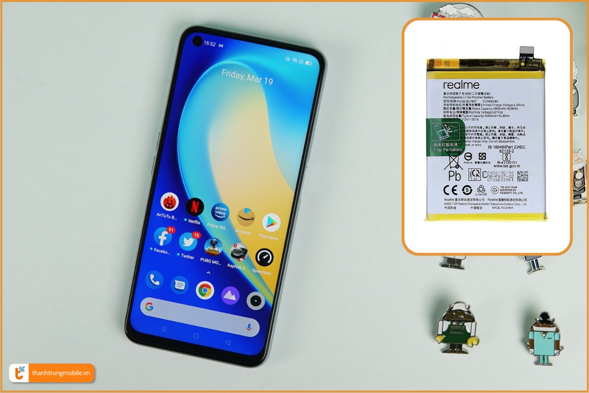 Thay pin Realme Narzo 30 Pro chính hãng, giá rẻ - Thành Trung Mobile