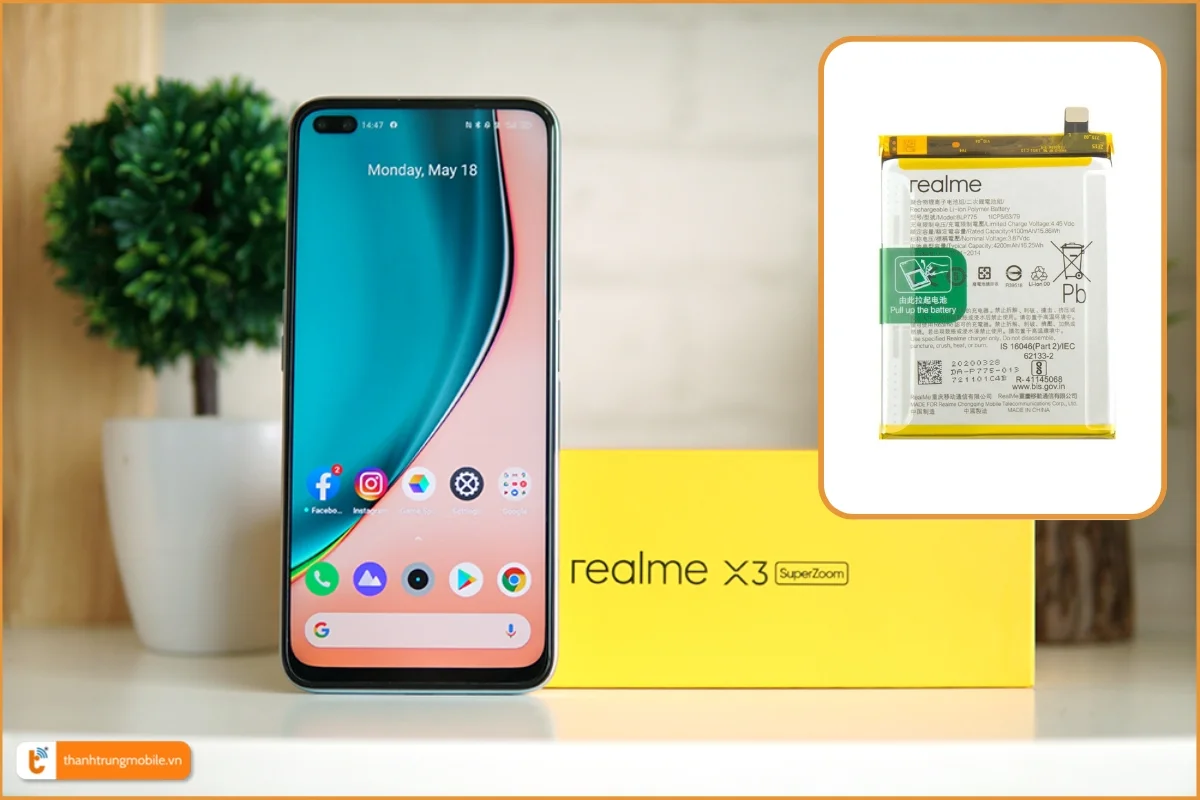 Thay pin Realme X3 SuperZoom chính hãng - Thành Trung Mobile