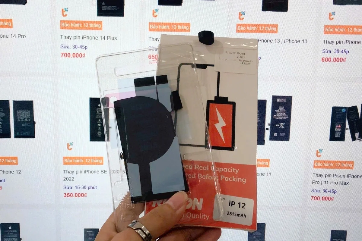 thay pin REXON iPhone 12 Pro