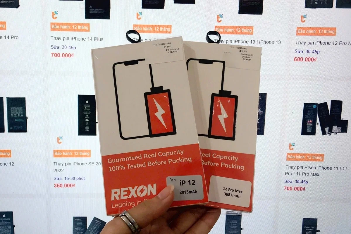 thay pin REXON iPhone 12