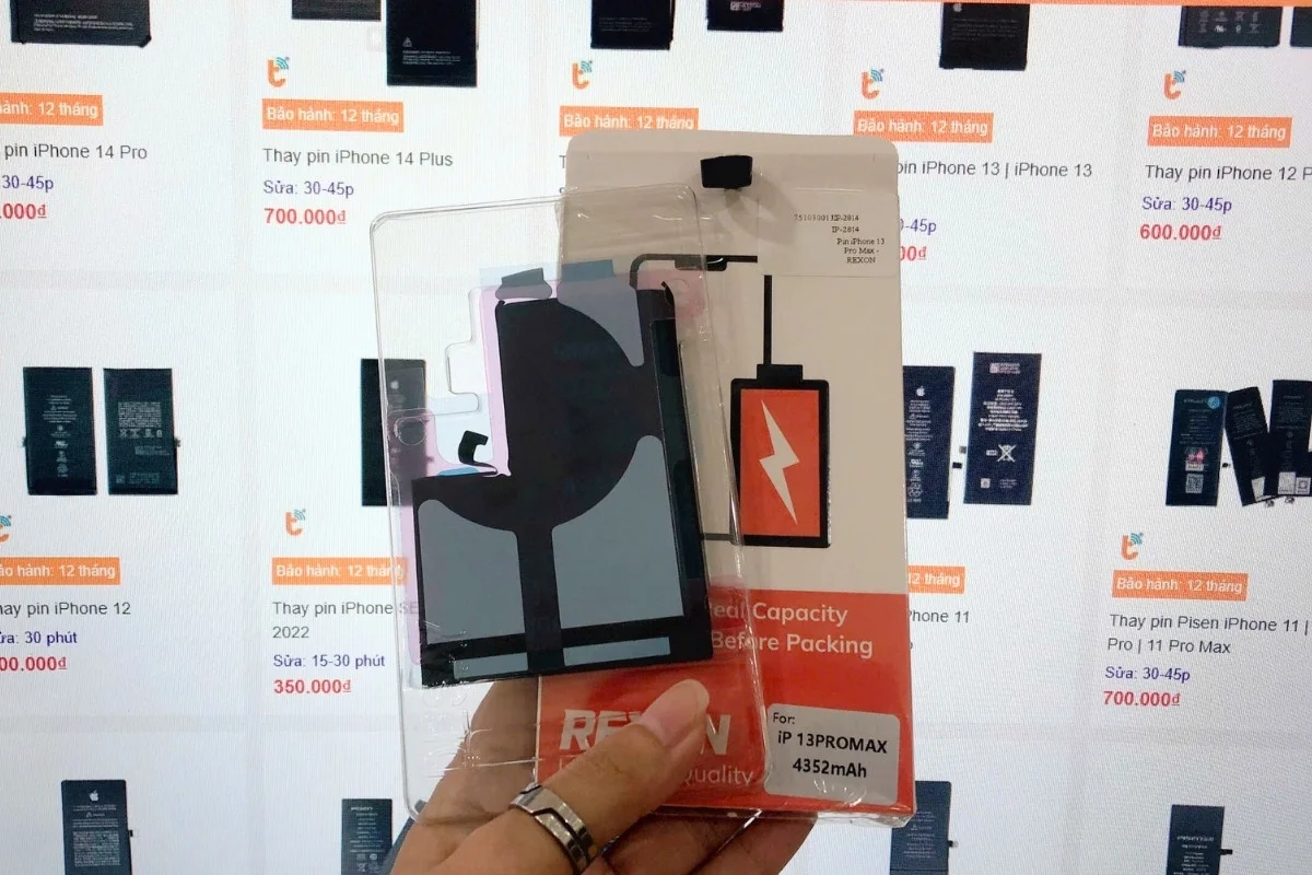 thay pin REXON iPhone 13 Pro Max