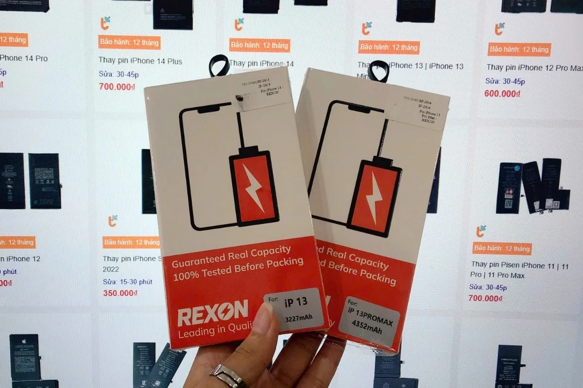 thay pin REXON iPhone 13