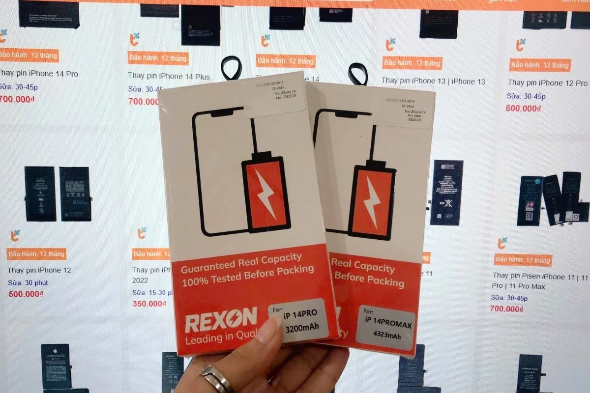 thay pin REXON iPhone 14 Plus
