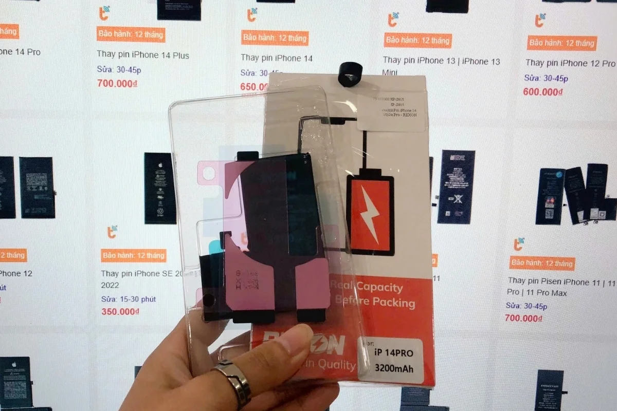 thay pin REXON iPhone 14 Pro