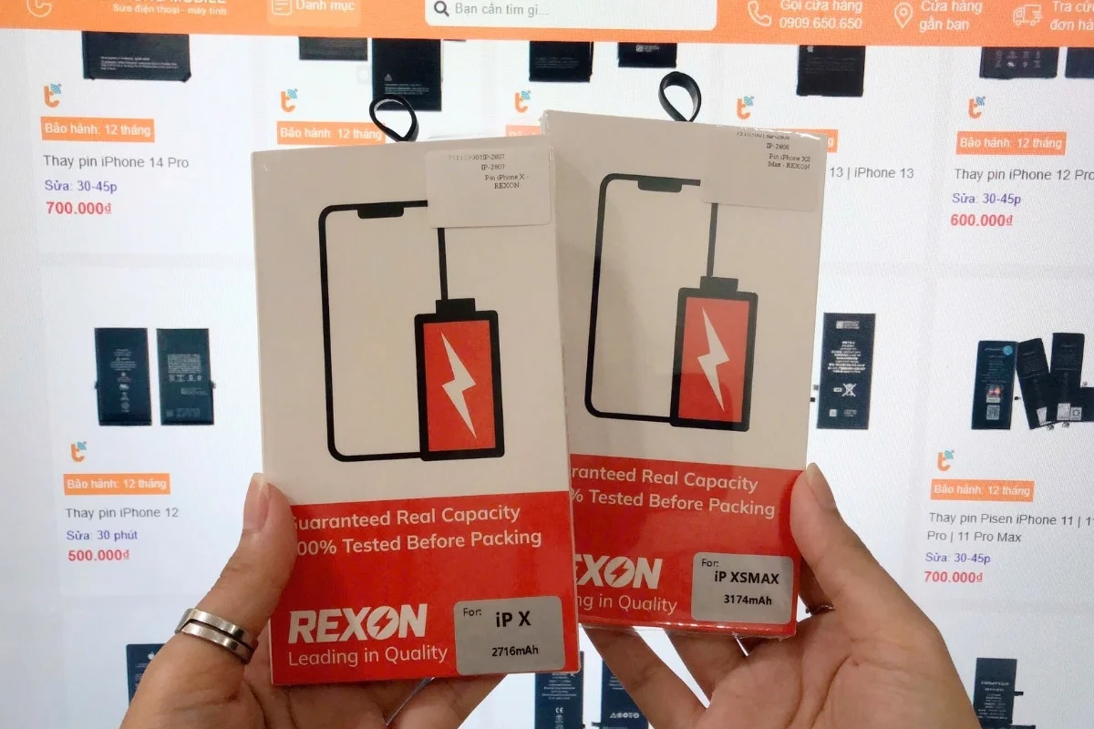 thay pin REXON iPhone X