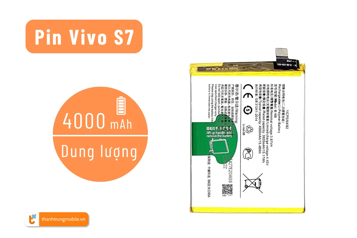 Thay pin Vivo S7