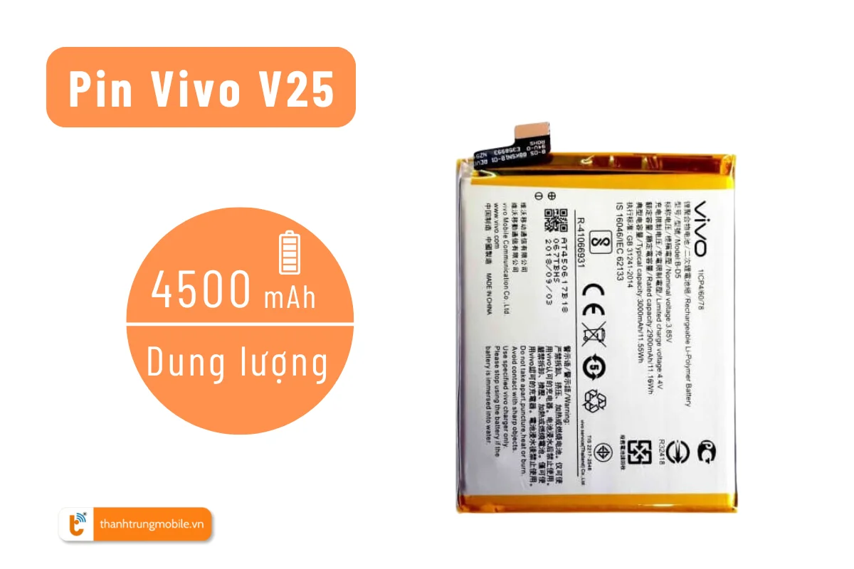 Thay pin Vivo V25