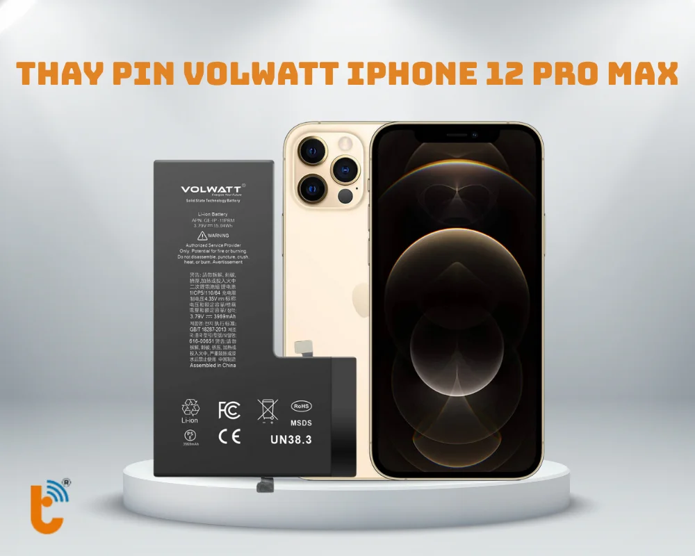 Thay pin Volwatt iPhone 12 Pro Max