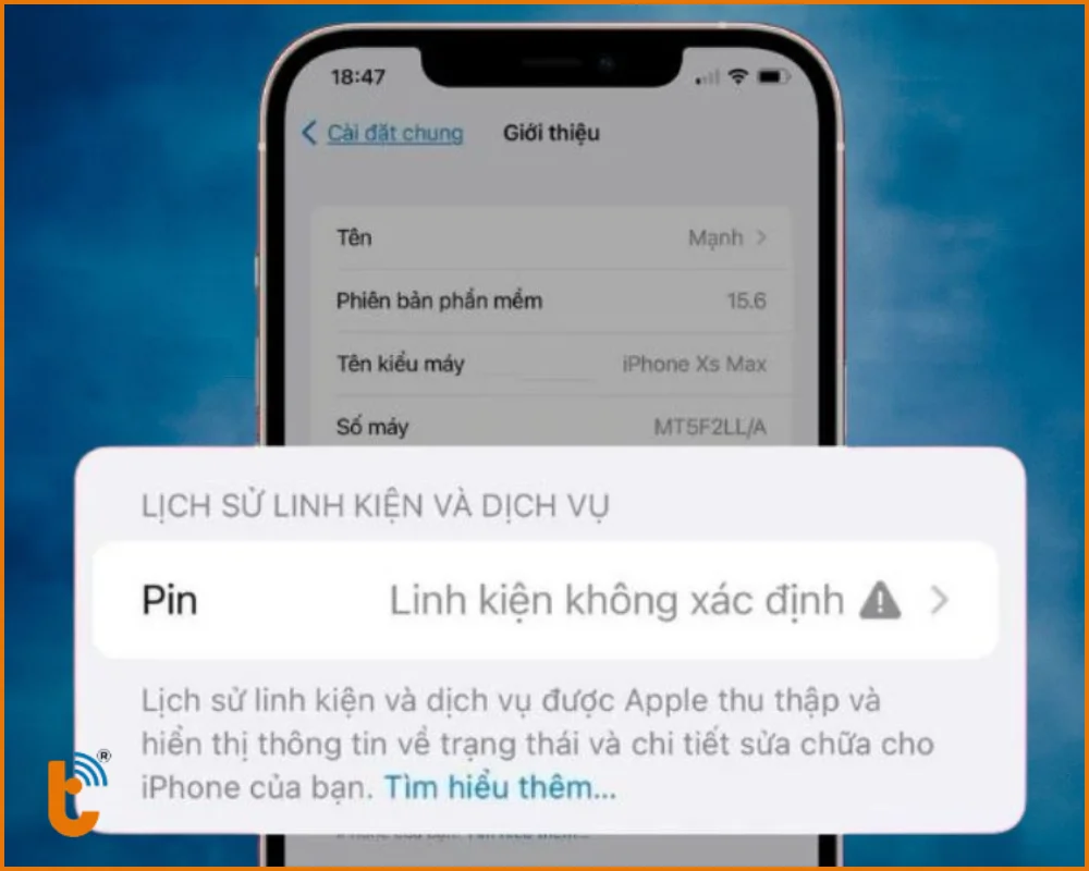 Thay pin Vtech có báo “Linh kiện không xác định” không?