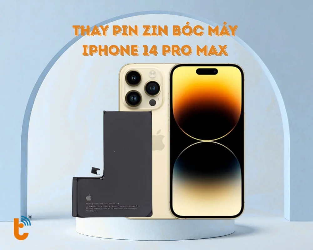 Thay pin Zin bóc máy iPhone 14 Pro Max