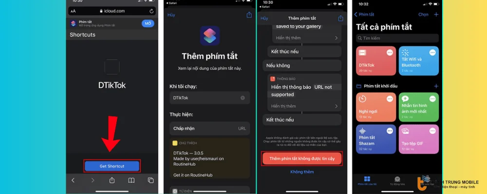 Thêm Shortcuts vào iPhone