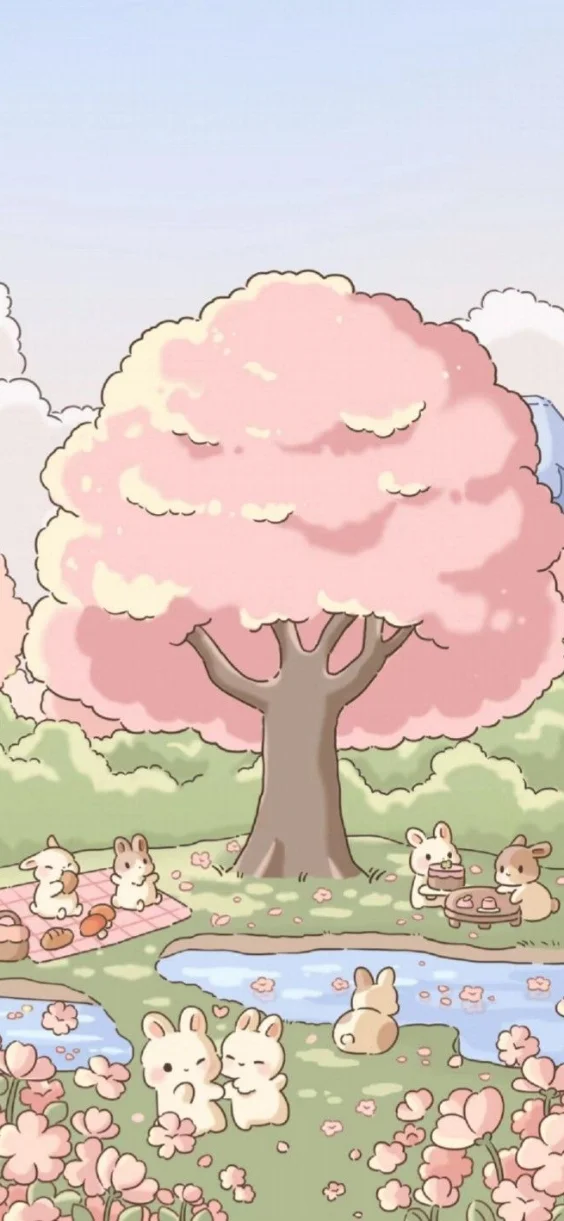 Thỏ cute đi picnic