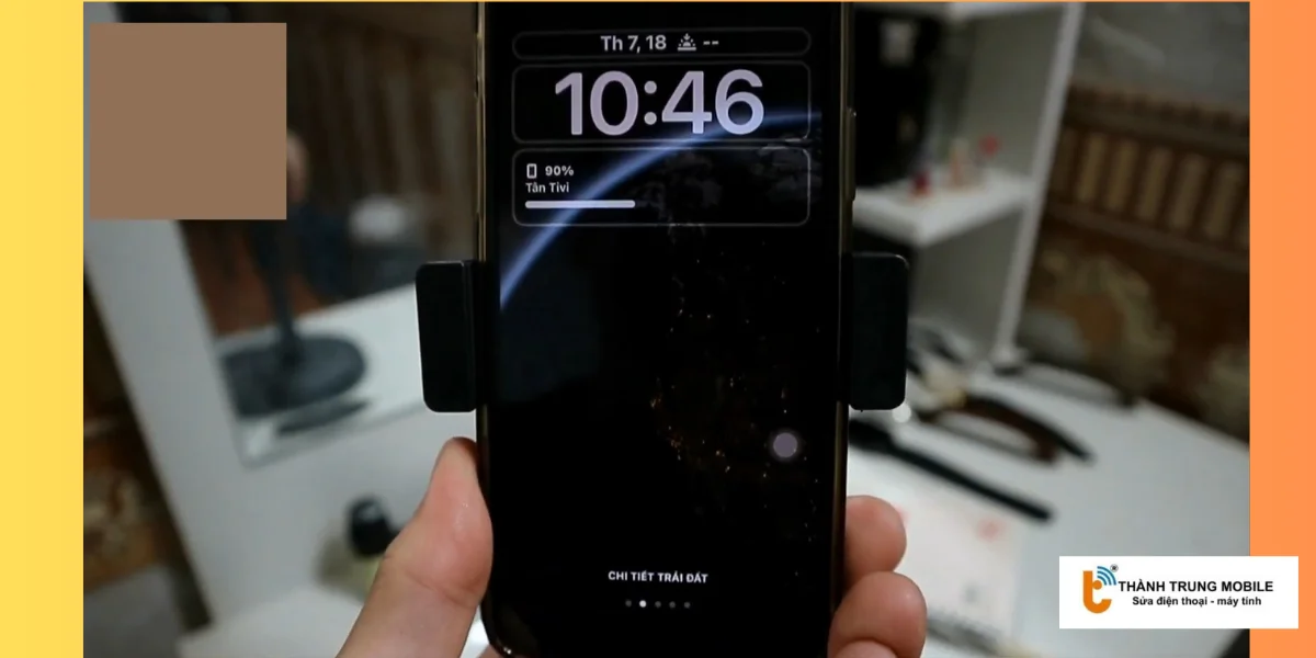 Tiện ích % pin sẽ được thêm vào màn hình khóa của bạn.