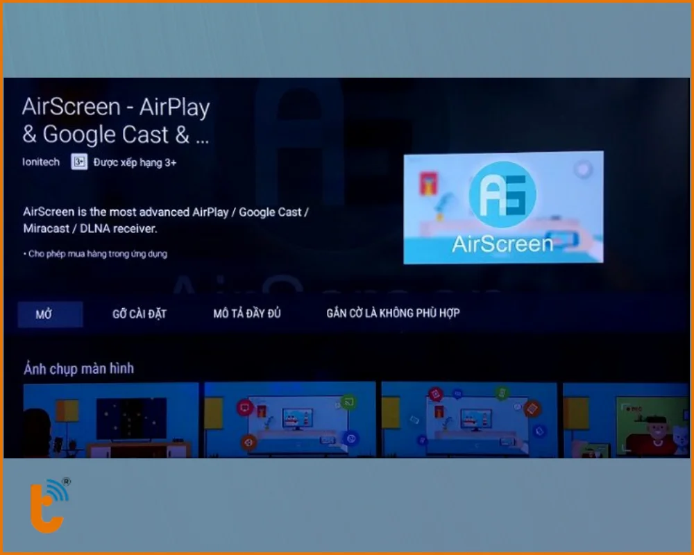 Tìm và cài đặt ứng dụng có tên là AirScreen