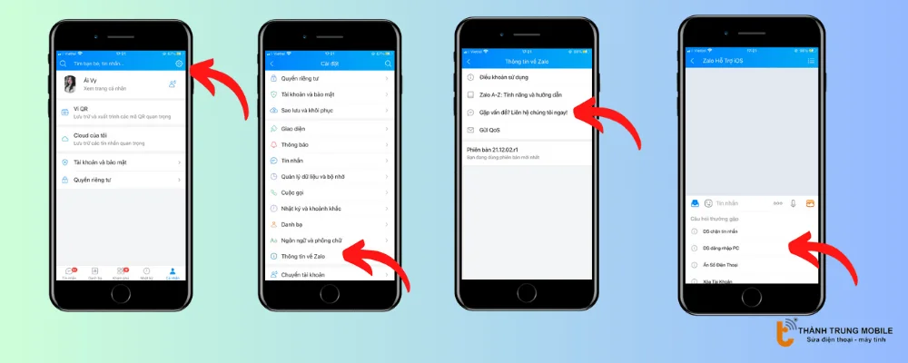 Trao đổi với nhân viên Zalo qua tin nhắn