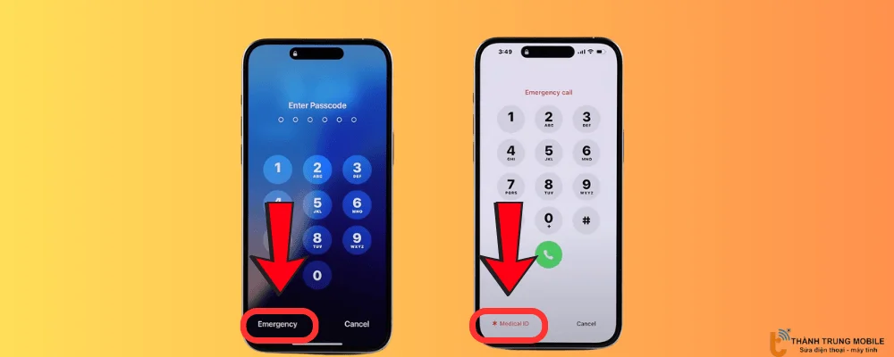 Truy cập và gọi liên hệ khẩn cấp từ màn hình