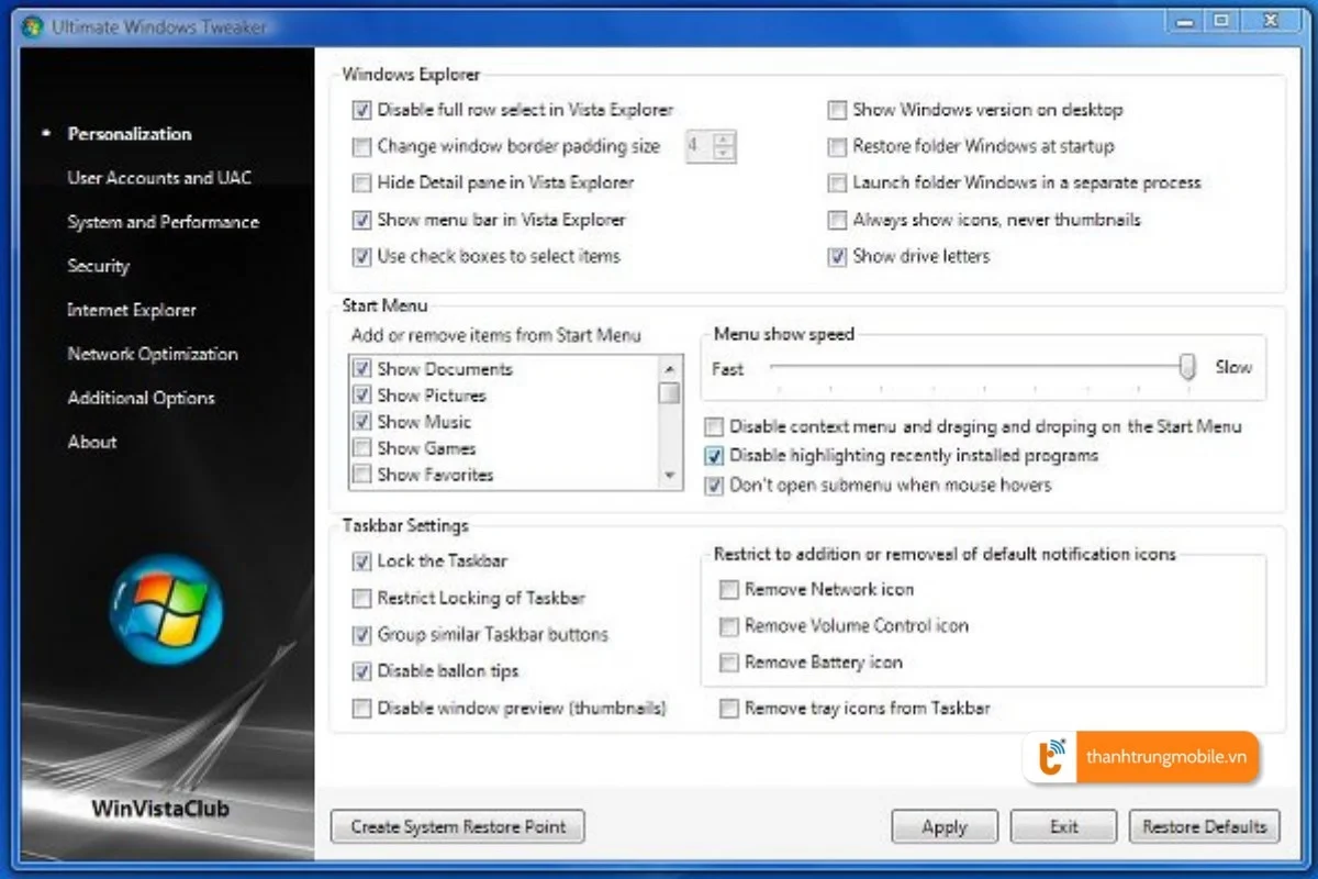 Tweak cho Windows 7 a1