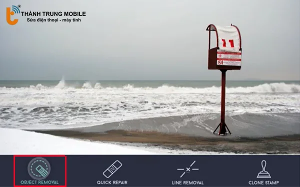 Mở ảnh cần xóa và Chọn công cụ Object Removal