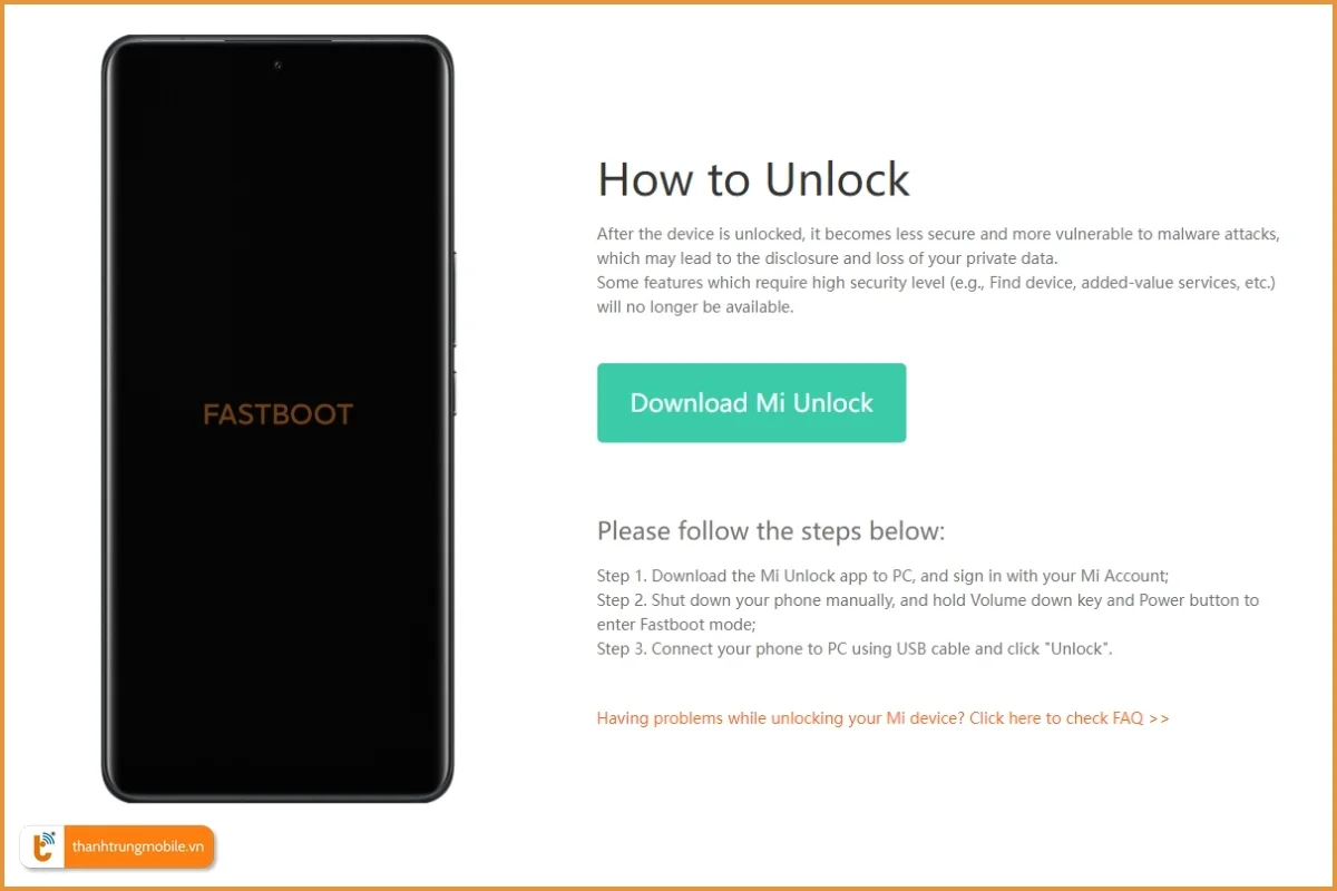 Unlock bootloader Xiaomi bằng tool Mi Unlock
