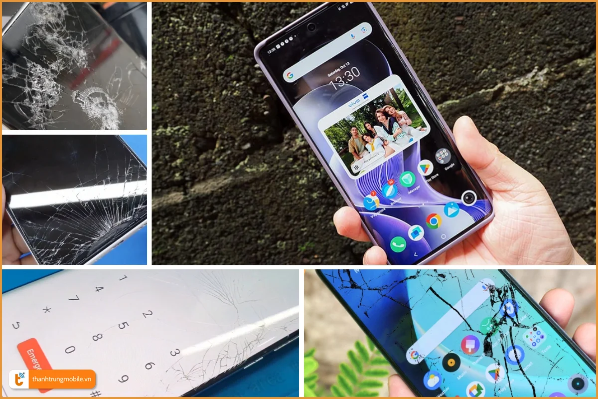 Vivo V40 và các dấu hiệu bể vỡ mặt kính thường gặp