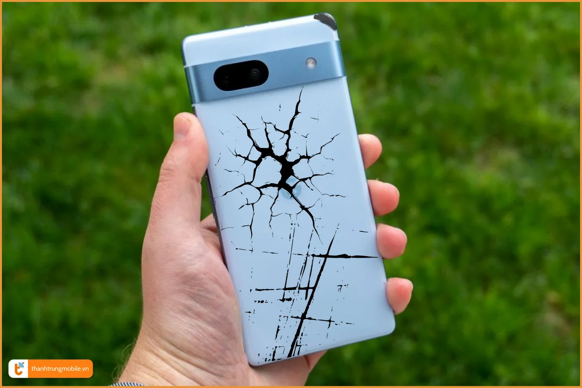 Vỏ Google Pixel 7A trầy xướt, bong tróc sơn cần thay mới