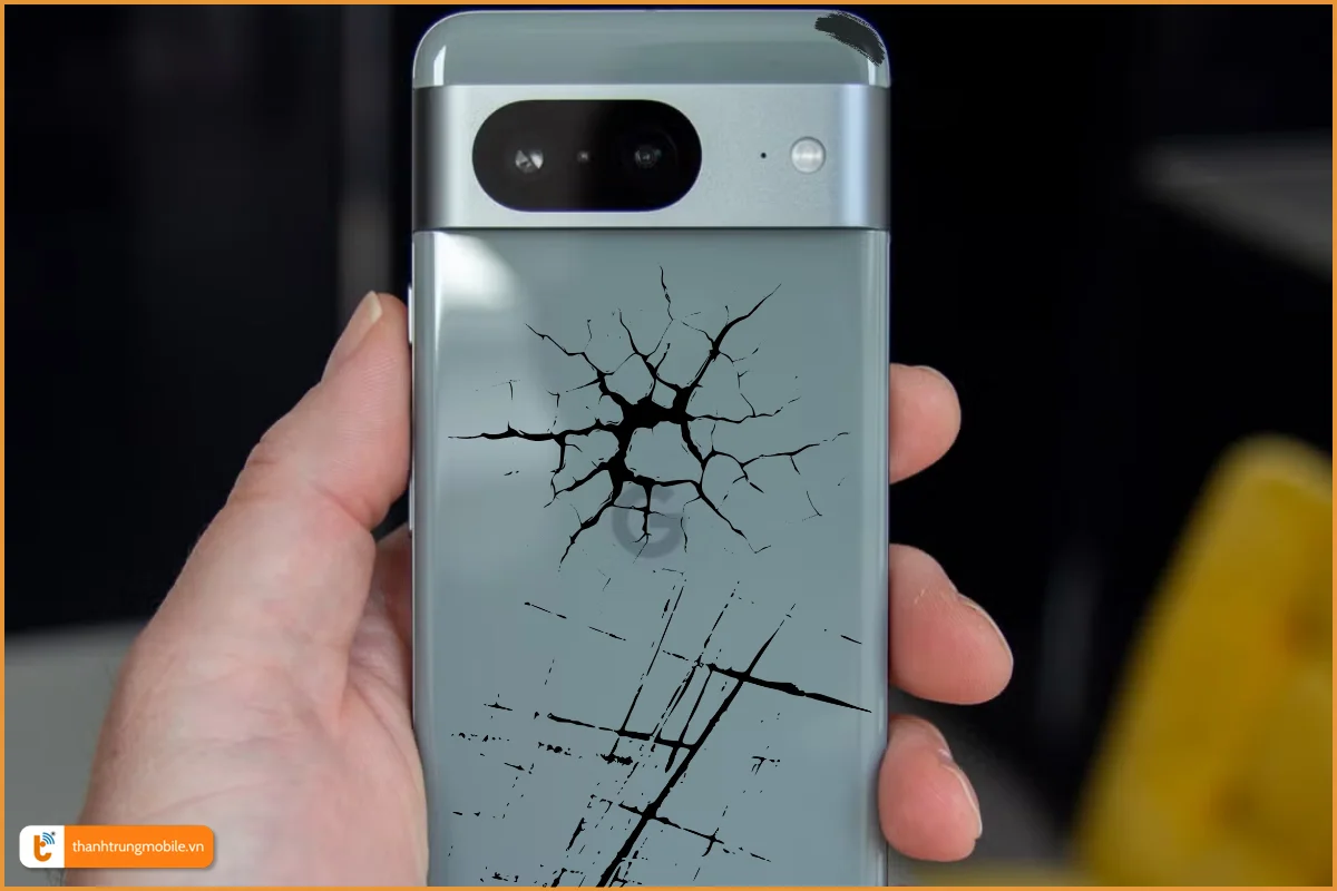 Vỏ Google Pixel 8 trầy xướt, bong tróc sơn cần thay mới