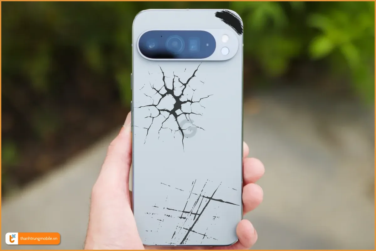 Vỏ Google Pixel 9 Pro XL trầy xướt, bong tróc sơn cần thay mới