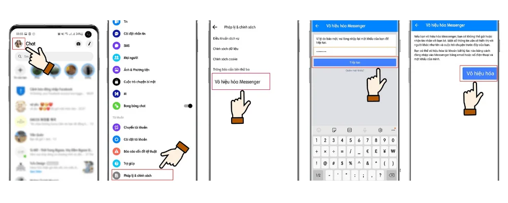 Vô hiệu hóa tài khoản Messenger