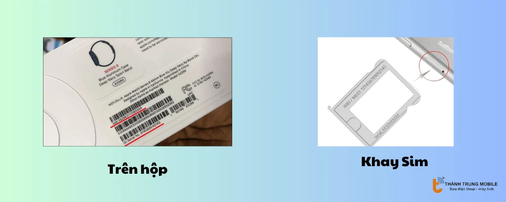 Xem số IMEI và Serial trên hộp và khay sim