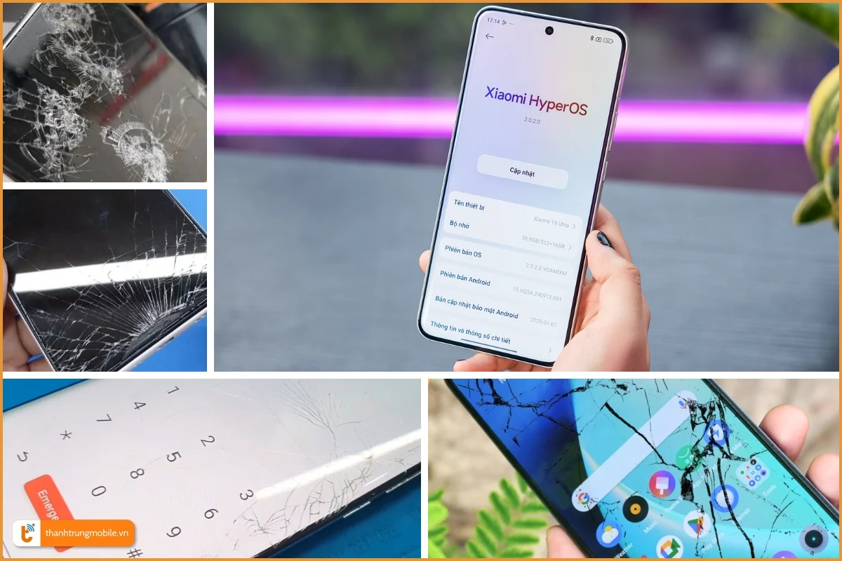 Xiaomi 15 Ultra và dấu hiệu bể vỡ mặt kính thường gặp