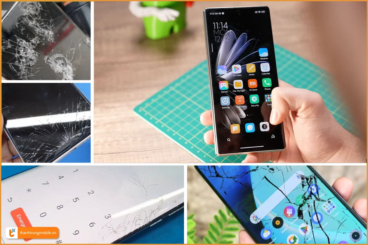 Xiaomi Mix Fold 2 và các dấu hiệu bể vỡ mặt kính thường gặp