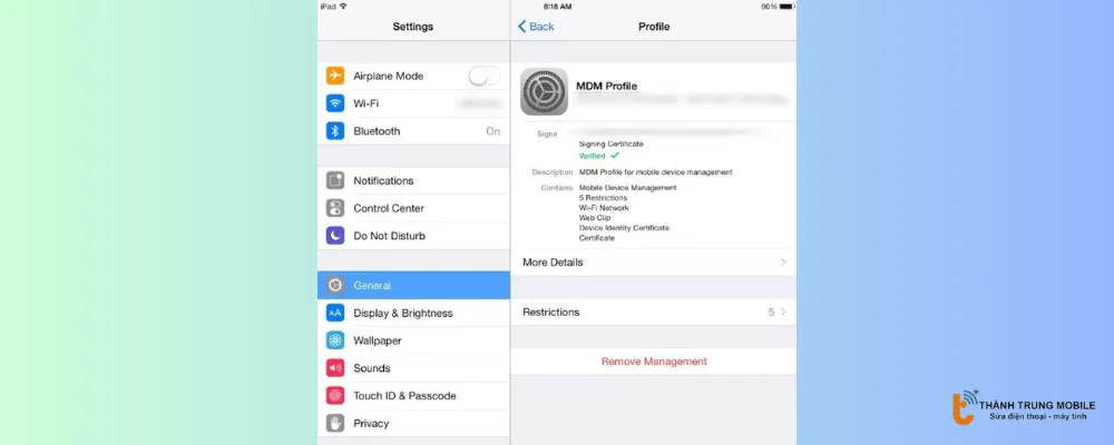 Xóa cài đặt mạng do MDM cài đặt