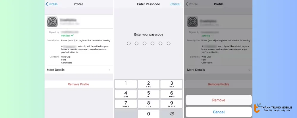Xóa cấu hình MDM Profile trên iPhone