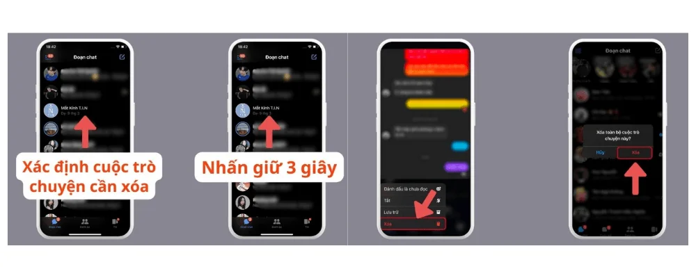 Xóa toàn bộ cuộc trò chuyện Messenger