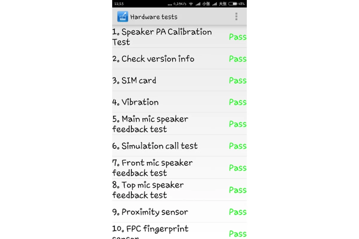 Xuất hiện thông báo Pass - chức năng đó hoạt động bình thường